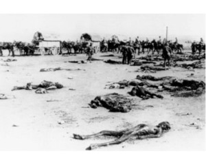 Cadáveres de soldados españoles.